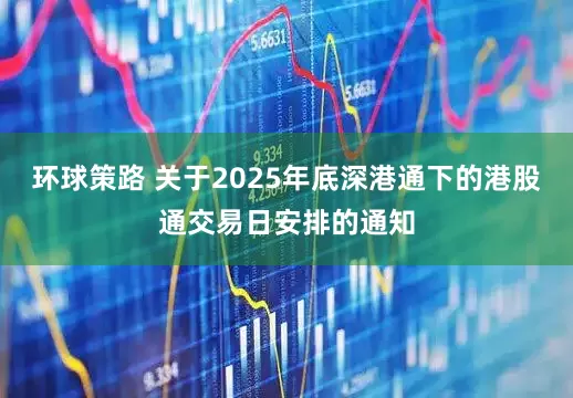 环球策路 关于2025年底深港通下的港股通交易日安排的通知