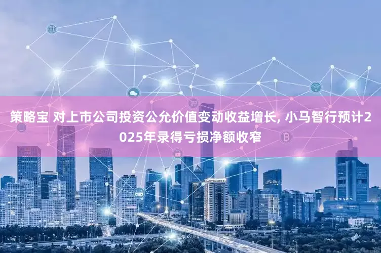 策略宝 对上市公司投资公允价值变动收益增长, 小马智行预计2025年录得亏损净额收窄